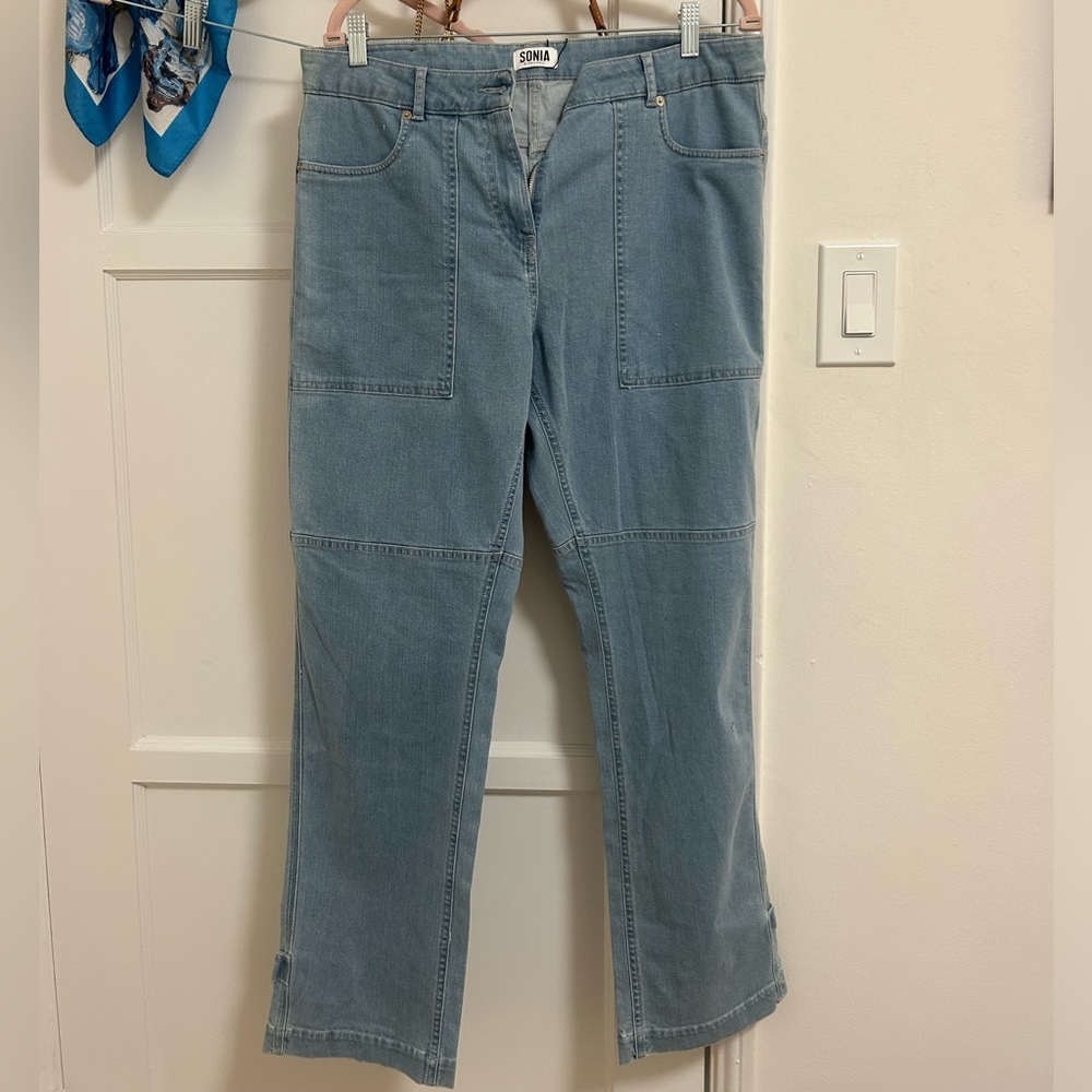 Designer Sonia Rykiel jeans size 42 light wash low rise